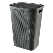 Koš Curver INFINITY RECYCLED 60L, antracit, 35x44x60 cm, za perilo, perilo