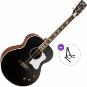 Cort CJ-Retro Basic SET Vintage Black Matte Elektroakustična jumbo
