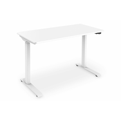 Electric height-adjustable Desk, 120x60x18cm top 50kg load, white