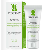 Fiderma Acnefid Čistilni gel za mastno kožo z nepravilnostmi za obraz in telo, 200 ml