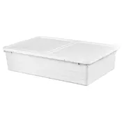 SOCKERBIT Kutija za odlaganje s poklopcem, bela, 50x77x19 cm