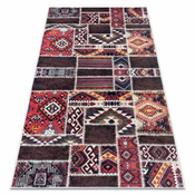 eoshop ANDRE pralna preproga 2305 orientalski patchwork proti zdrsu - bordo/rjava ( - Velikost: 160x220 cm)