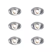 Set 6 modernih nagibnih vgradnih reflektorjev - Club