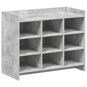 vidaXL omara za čevlje Betonsko siva 85 x 39,5 x 70 cm Inženirski les