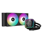 DeepCool CPU Cooler - LD240 (maks. 21dB; maks. 122,39 m3/h; 2x12cm, LED zaslon, crni)