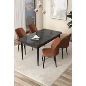 Hanah Home Set Trpezarijski sto i 4 stolice Arp, Terakota