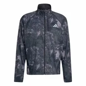 ADIDAS PERFORMANCE Športna jakna ADI365 Running Animal Print Iconic siva / temno siva / antracit