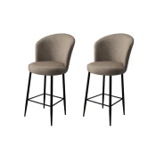 Hanah Home Set 2 barske stolice Kapucino-Crni