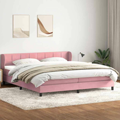 vidaXL vidaXL Box Spring postelja z vzmetnicami Roza 180x210 cm Velvet, (21829375)