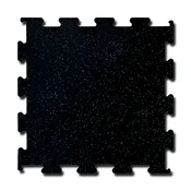 Gumirana puzzla 1 x 1 m x 10 mm z modrim EPDM | Črna | Mozaik z modrim EPDM vzorcem | Popolna zaščita in moderen videz!