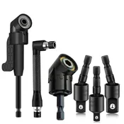 Vixson 6-delni komplet kotnih adapterjev za vrtalnik, 90°/105°, univerzalni šesterokotni nastavki, za ozke prostore | EZADAPT