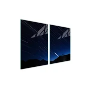 shumee Steklena zaščitna plošča za štedilnik 2x45x52 Night