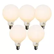 Komplet 5 E27 zatemljiva LED žarnica Opal G125 5W 450lm 2200K