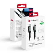 FORCELL USB-C–Lightning kabel Forcell F-Energy PD 3A 27 W Cafule 1,2 m C259 črn