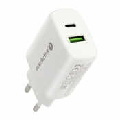 slomart polnilec usb/usb-c qc3.0 25w bela