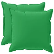 vidaXL Prevleka za blazino 2 kos HOUTEN Zelena 65 x 65 cm Poliester