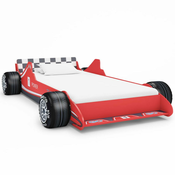 shumee Otroška postelja dirkalni avtomobil 90x200 cm rdeča