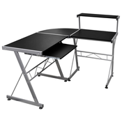 Kutni stol za racunalo crni 132 x 112 x 99 cm konstruirano drvo