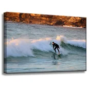 shumee Platno s sliko Ljudje Surfer na valu 60x40 cm