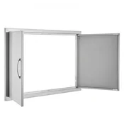 VEVOR Dvojna dostopna vrata za žar 915x610x46 mm barva nerjaveče jeklo