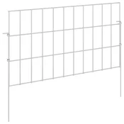 Vidaxl Ograja za vrt z žeblji 24 szt. 55 x 30 cm Mesh Pocinkano jeklo