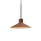 Bover LED viseča svetilka Platet, črna/terakota, O 20 cm - Dnevna soba/jedilnica - Dizajn - ebenovinasto-črna, terakota - Aluminij