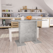 vidaXL Jedilna miza betonsko siva 110x60x75 cm iverna plošča