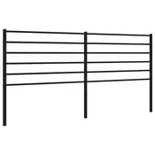 Vidaxl vidaXL Kovinsko vzglavje postelje, črno, 200 cm