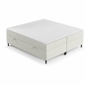 Kremno bela boxspring postelja s prostorom za shranjevanje 200x200 cm Araya – Maison de Reve