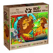 Levji kralj 2 v 1, 24-delni Eco maxi puzzle in pobarvanka 70x50 cm – Lisciani