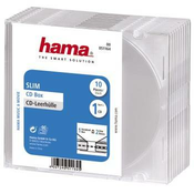 Hama CD Slim Empty Box, pack 10, transparent 1discs Transparent