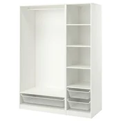 PAX Garderobni sestav, bela, 150x58x201 cm