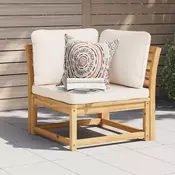 Kutna vrtna sofa s jastucima 73x73x65 cm masivno drvo bagrema
