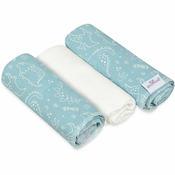 Babymatex Muslin Design krpa Animals 3 kos