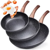 shumee 3x Komplet granitnih ponev 20, 24 in 28 cm