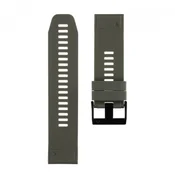 Silikonski pašček za uro 26 mm - Quick Fit - Fenix 5x/6x - vojaško zelen
