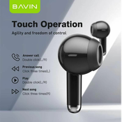 BAVIN Bežicne bubice earbuds/ crna
