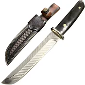 Damastni outdoor nož BR - 39486 - Smeđa KP39486
