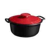 Ceramic Cocotte cooking pot, 28.5cm/4L, Sublime +, Burgundy - Emile
