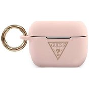Guess GUACAPLSTLPI AirPods Pro cover pink Silicone Triangle Logo (GUE001060)