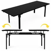 Northix Raztegljiva vrtna miza za 12 oseb 180 240 cm jeklo in HDPE