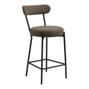 Rjav oblazinjen barski stol (višina sedeža 65 cm) Badalona – House Nordic