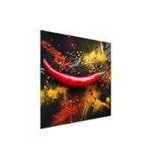 shumee STEKLENA ZAŠČITNA PLOŠČA ZA ŠTEDILNIK 50x52 CHILLI
