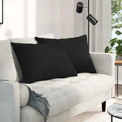 Jastucici za sofu 2 pcs Crna 70 x 50 cm tkanina