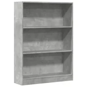 Vidaxl Knjižna omara betonsko siva 80x24x109 cm inženirski les