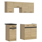 Kuhinjski sestav Junona Line 170 cm (delovna plošča) - hrast bernstein