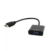 GEMBIRD A-HDMI-VGA-03 **Gembird HDMI to VGA + AUDIO adapter cable, single port, black (altA-HDMI-VGA-06)479