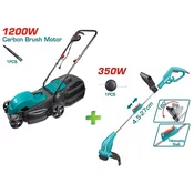 TOTAL Elektricna kosacica 1200W + Elektricni teleskopski trimer 350W