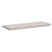 Vidaxl Blazina za klop SOEST 100% poliester Bela 120 x 40 x 5 cm