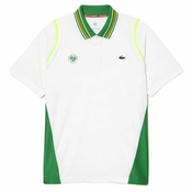 Muški teniski polo Lacoste Sport Roland Garros Edition Ultra-Dry Two Tone Polo Shirt - white/green